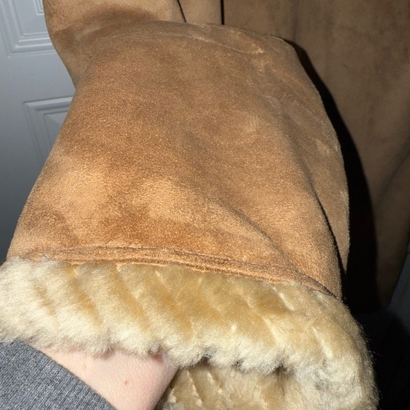 Vintage St. John's Bay Tan Faux Fur Lined Jacket Cozy Winter Coat - Picture 8 of 12